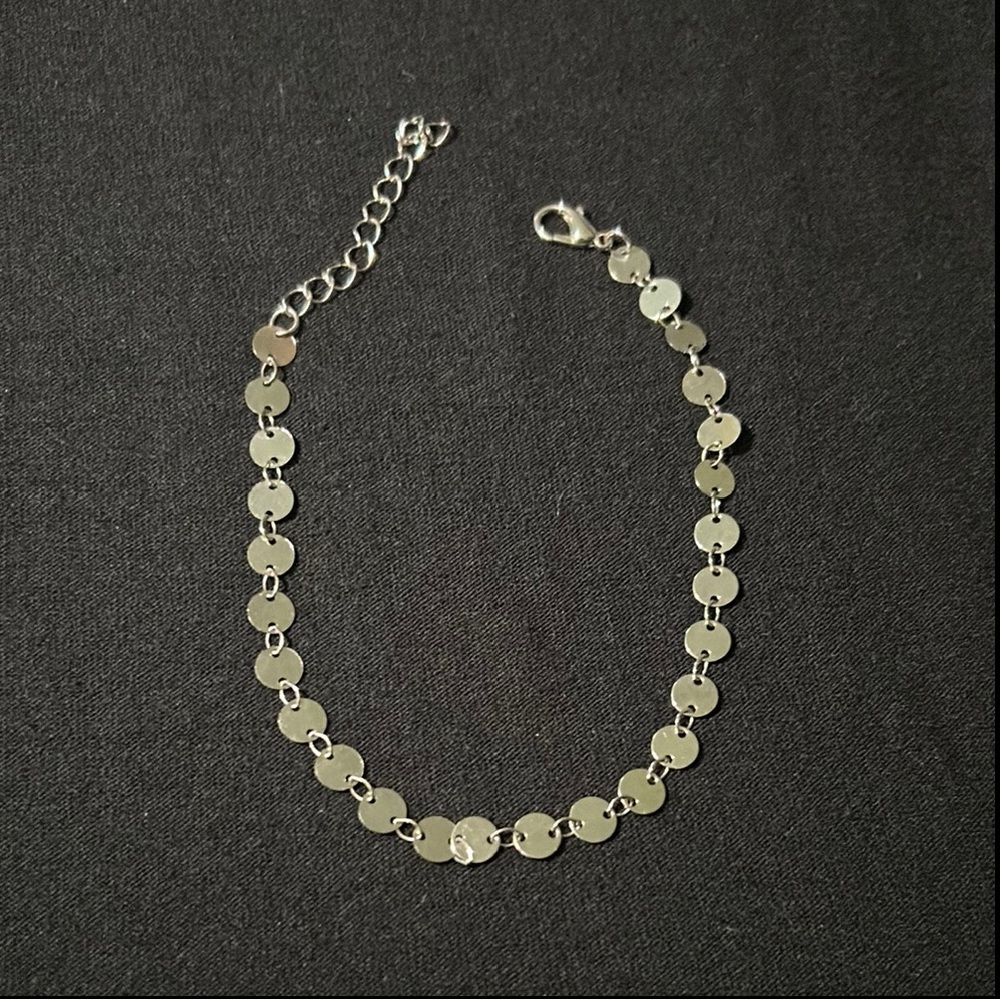 Silver Beaded Bracelet with Clasp
